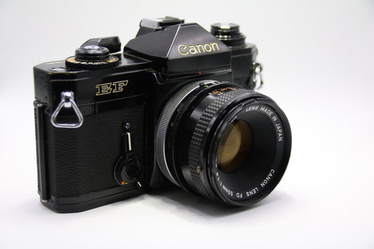 Canon EF + 50mm FD 1.8