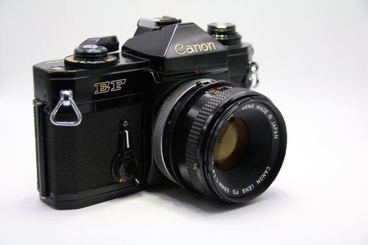 Canon EF + 50mm FD 1.8
